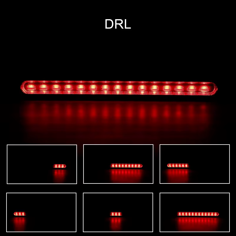 Barre de feux arrière à 30 LED pour camion, 12V 24V, feux de freinage, clignotants séquentiels, feux de jour DRL pour remorque et VTT