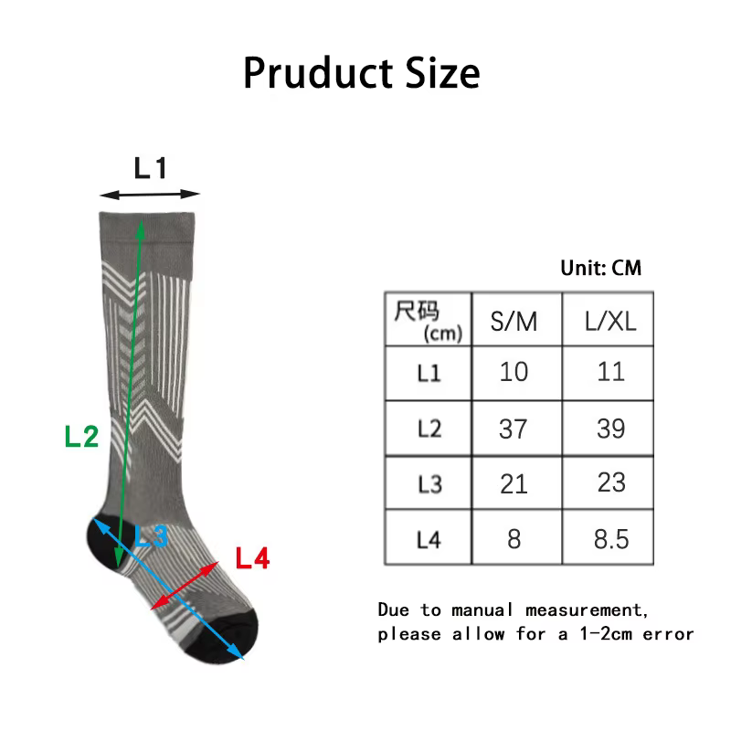 Chaussettes de compression à pression pour hommes et femmes