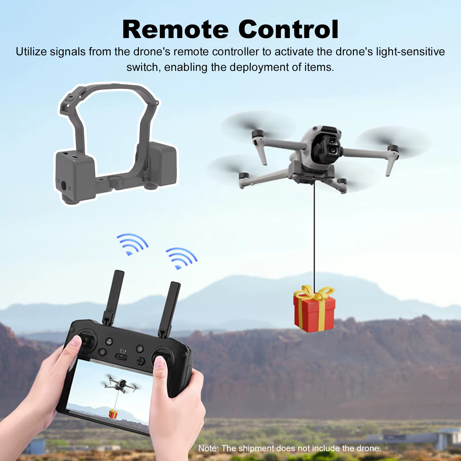 Système de largage aérien LED pour Air 3/3S avec chargement Type-C, accessoire de drone pour livraison de cadeaux/sauvetage