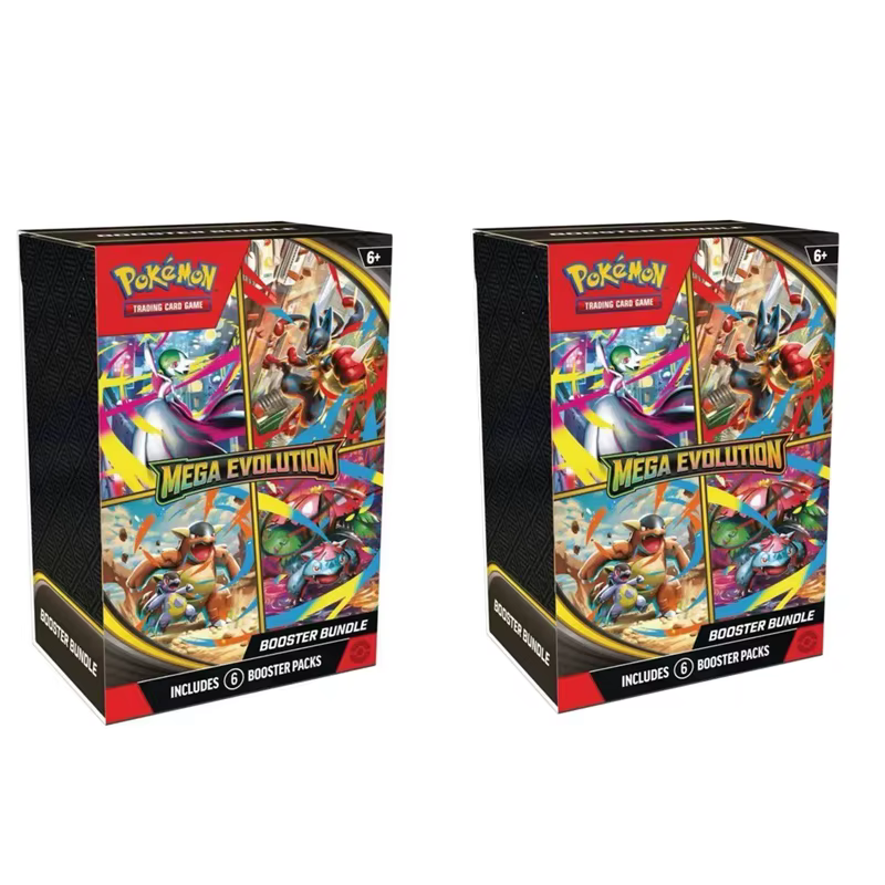 〓 60 cartes Pokémon Mega Evolution Booster, paquet de 151 cartes, cartes Flash de la série Sword & Shield, japonaises et anglaises