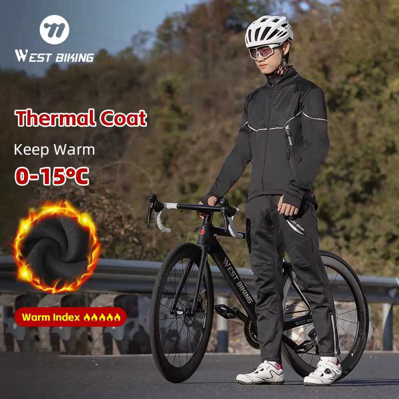 WEST BIKING – ensemble de cyclisme thermique pour hommes