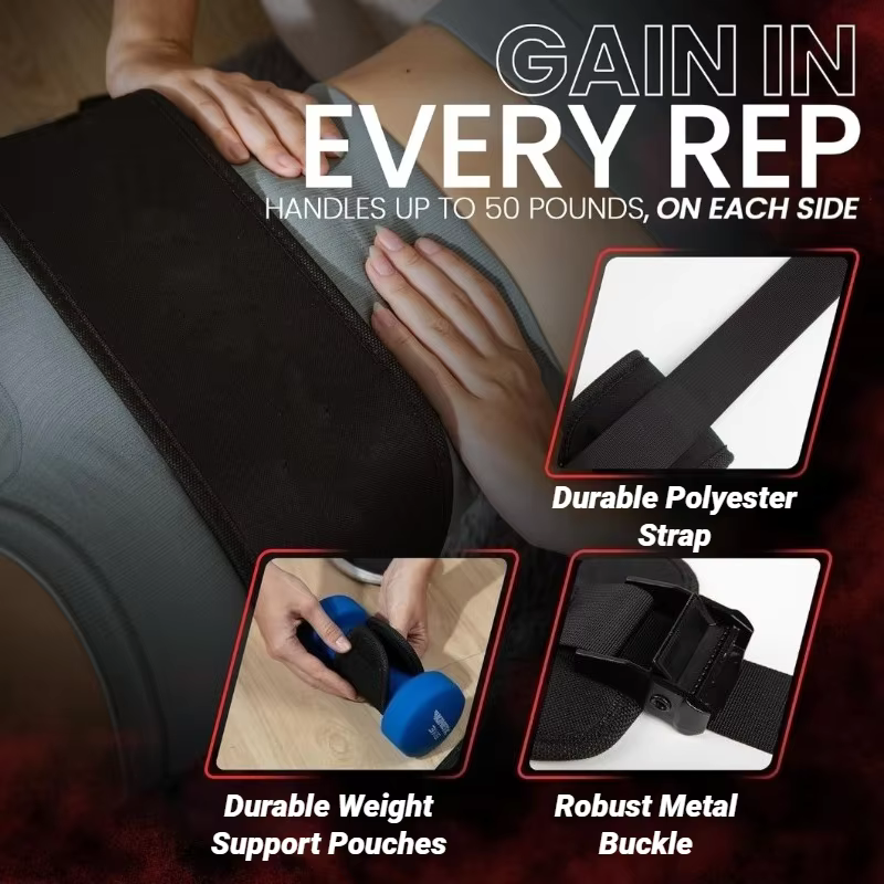 Ceinture d'exercice pour haltères, pour Hip Thrust et entraînement efficace des fessiers avec barre, pour le fitness de la taille et l'entraînement musculaire