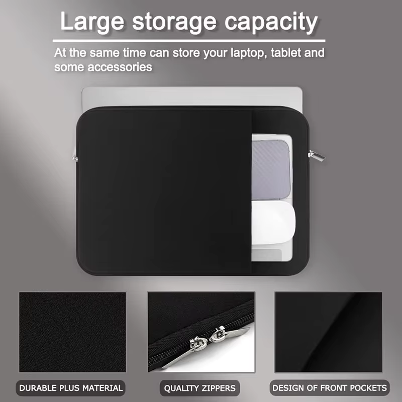 Étui pour ordinateur portable pour Macbook Air Pro 13 14 15.6 Xiaomi Lenovo Asus Dell HP, housse pour ordinateur portable 13.3 pouces, étui de protection noir gris
