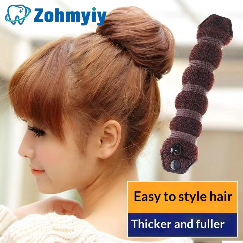 Chignon Magique Noir/Marron, Outil de Coiffure Type Donut, Accessoire pour Cheveux, Épingle à Cheveux pour Femmes, Coiffure DIY, Tresses