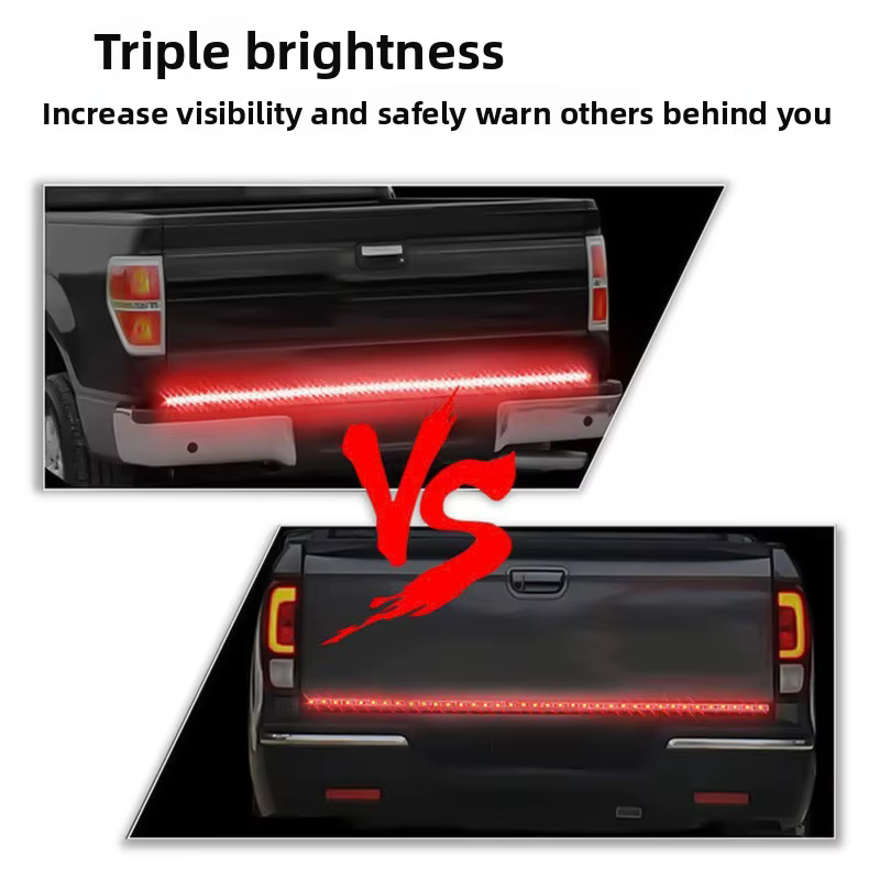 Barre lumineuse pour hayon de camion, bande LED de 60 pouces pour pick-up, remorque SUV, fonction complète, frein, clignotant inversé, feu arrière étanche