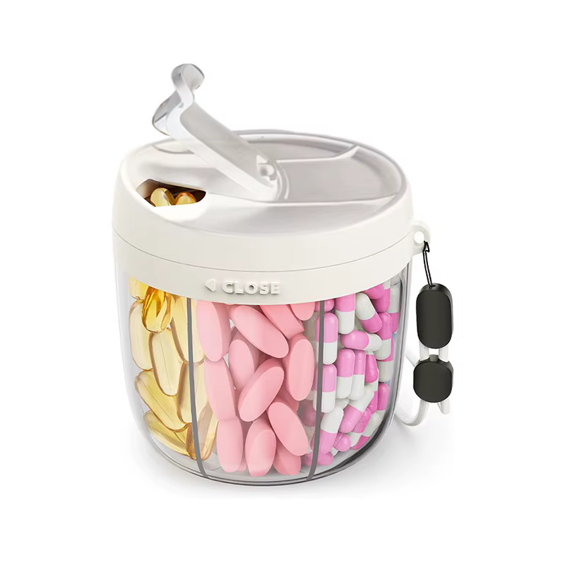 Boîte de rangement portable à 7 compartiments pour compléments vitaminiques