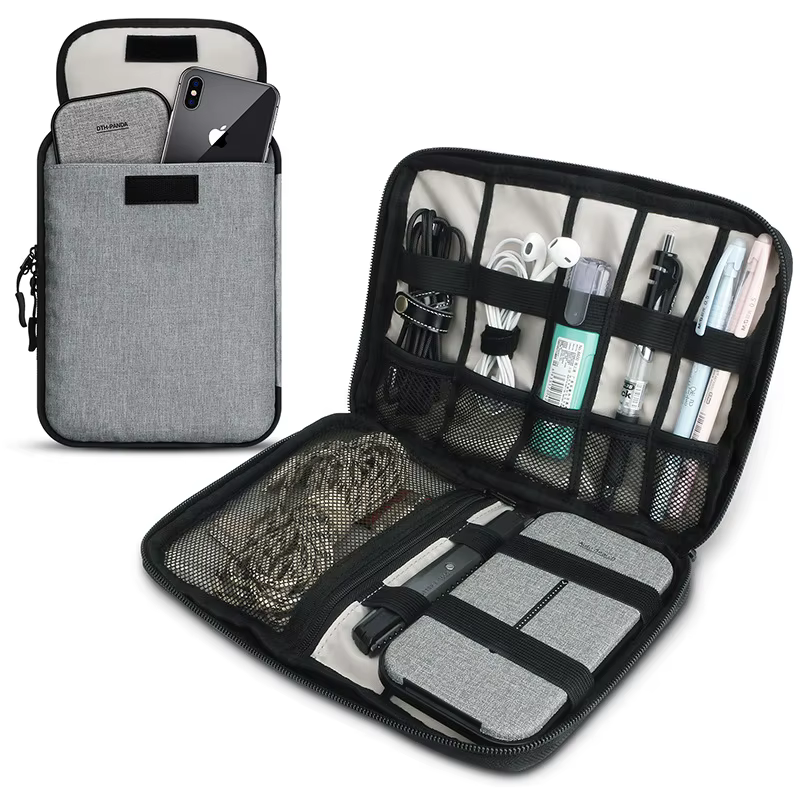 Sac de rangement pour accessoires numériques, sac d'organisation portable multifonctionnel pour accessoires électroniques, chargeur de disque dur, câble de données