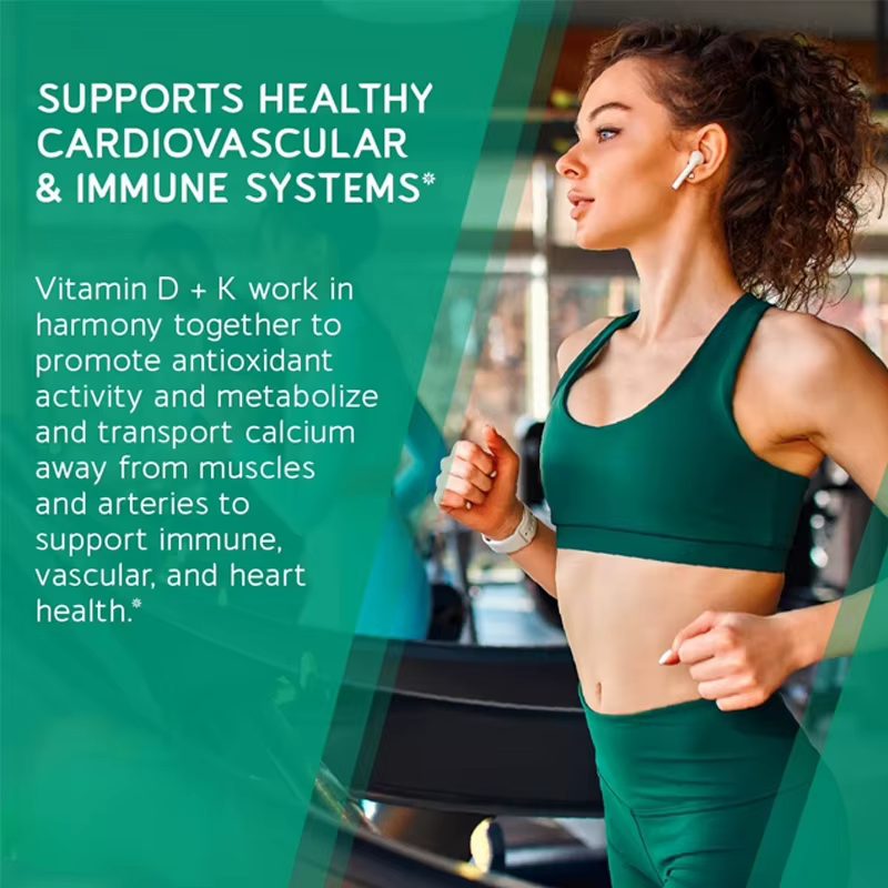 Vitamine D3 K2 60 capsules (et 200 mcg) – Soutien composite trois-en-un