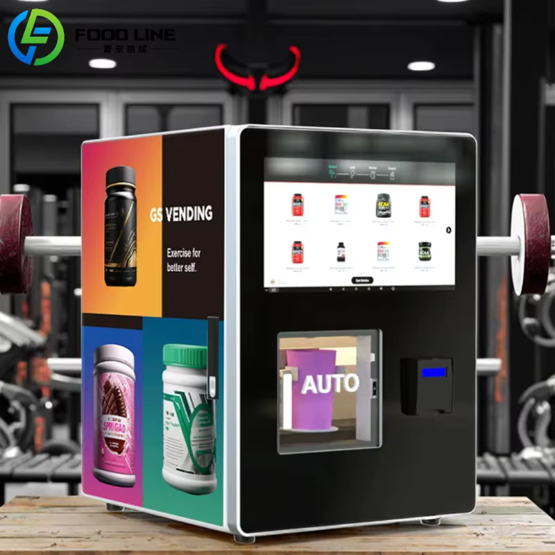 Distributeur automatique de boissons protéinées pour salle de sport