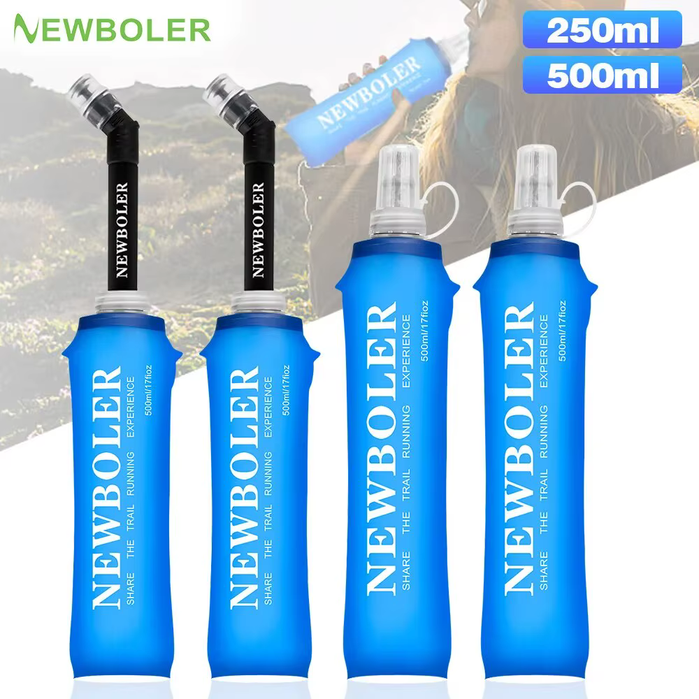NEWBOLER 250 ml 500 ml bouteille d'eau TPU pliant flacon souple Sport