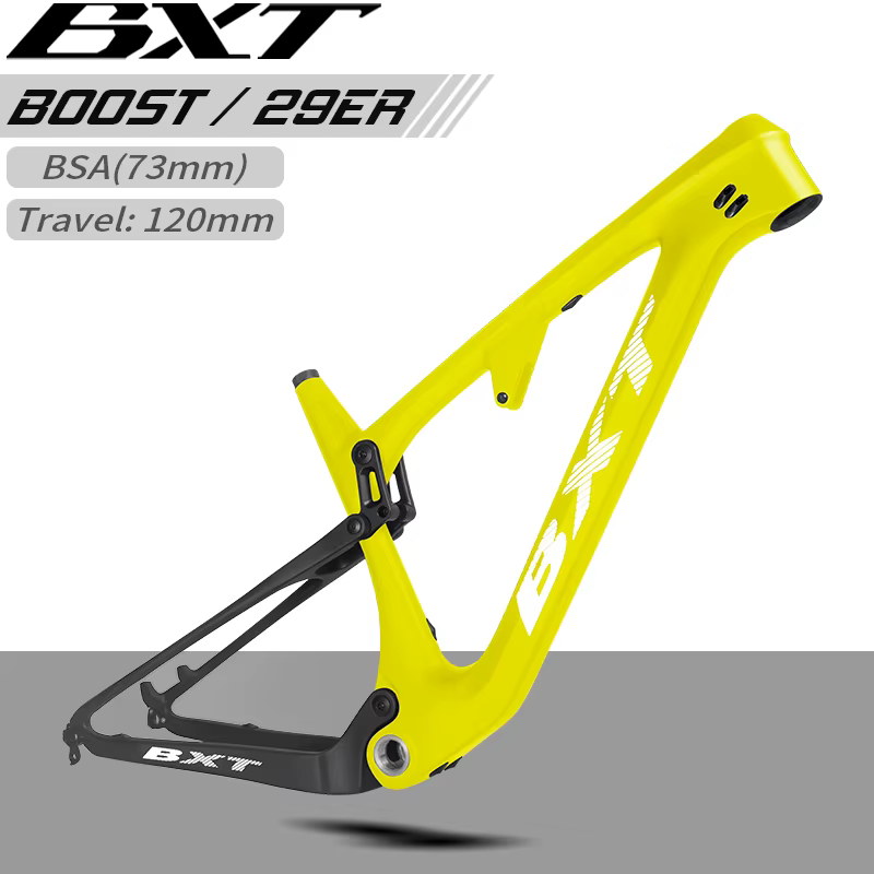 Cadre de VTT en carbone BXT T1000, suspension intégrale, axe traversant Boost 148, compatible avec pneus 29 pouces 2.35.