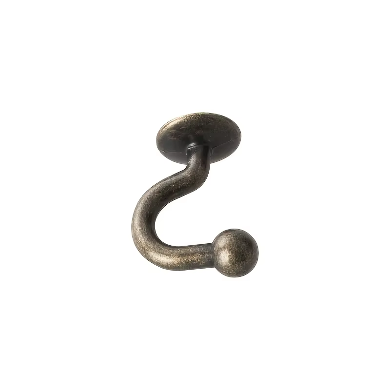 10 crochets de rideau décoratifs en métal couleur bronze antique, crochets de suspension de rideau muraux, accessoires de rideau