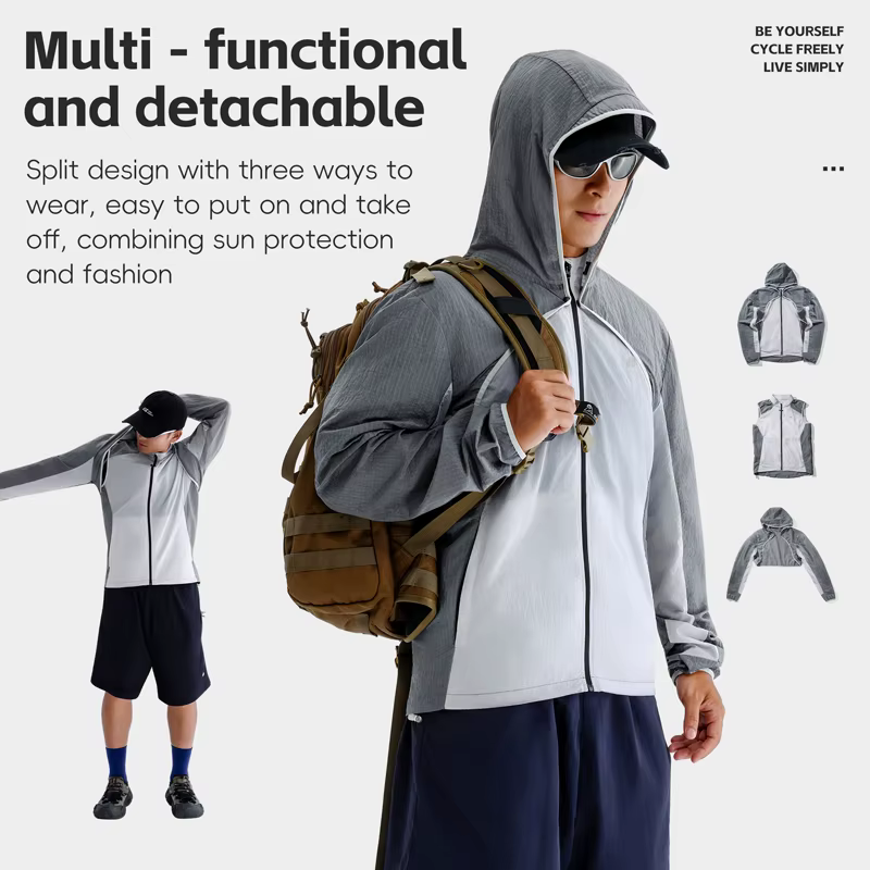 WEST BIKING – veste de vélo à capuche détachable