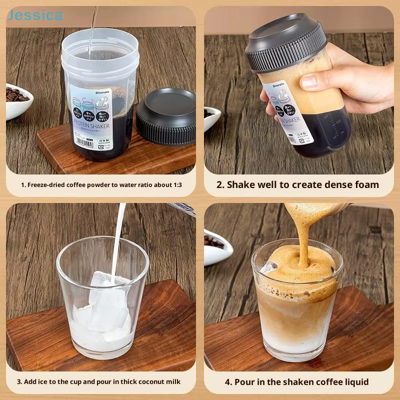 ♥ Bouteille shaker multifonction pour protéines - Gobelet en plastique sans BPA de 560 ml