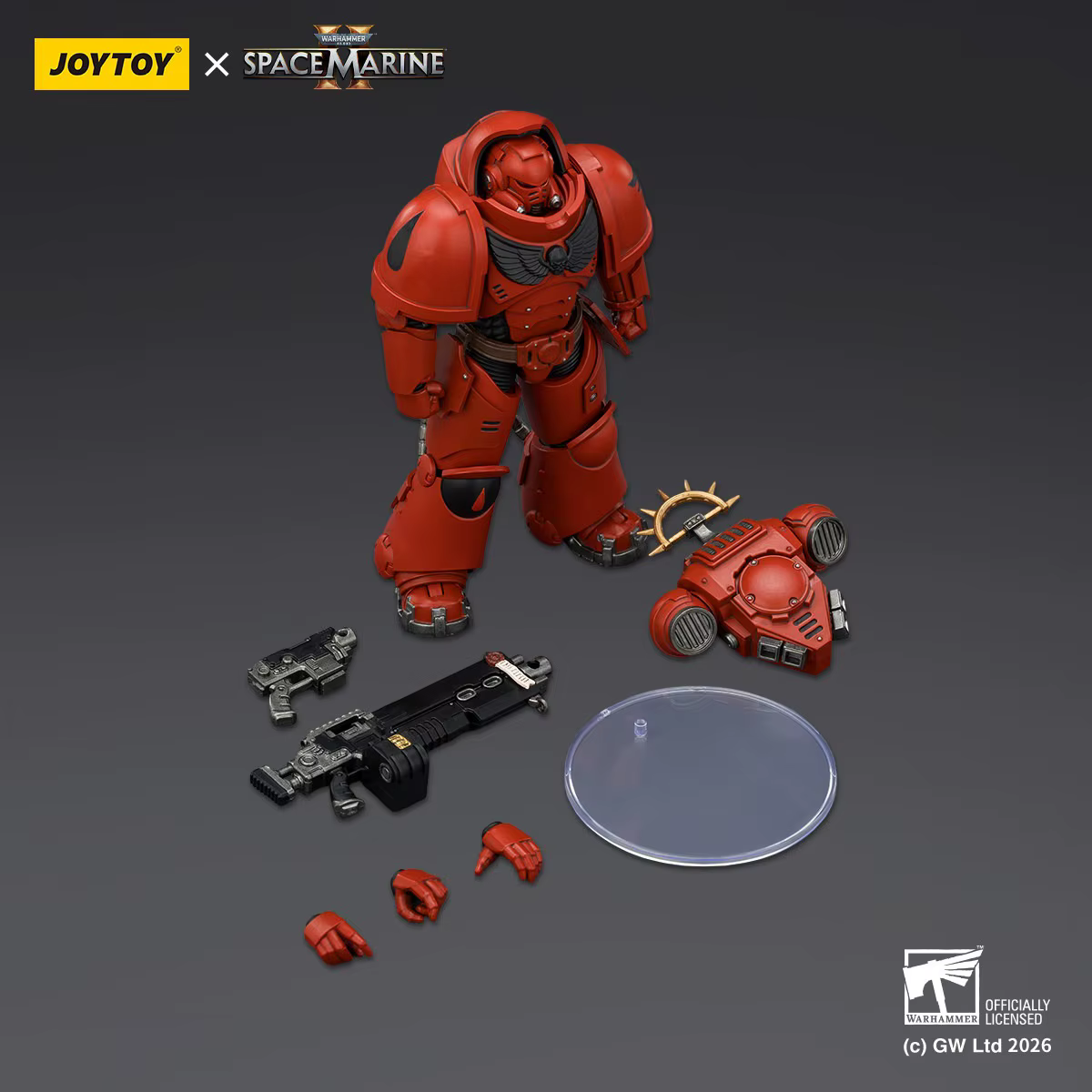 【Accessoires】Figurines d'action JOYTOY Warhammer 1/18 GameEdition Blood Angels Heavy Intercessor avec fusil à visée longue portée et pistolet à visée longue portée