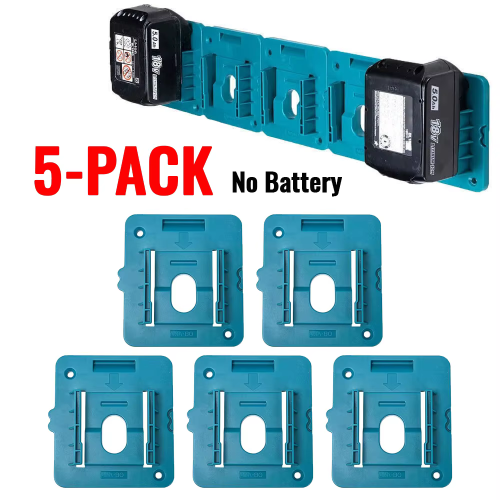 5 pièces support de batterie pour Makita 18V Li-ion batterie outils support de Machine support de stockage support mural pour BL1860 BL1850 (sans batterie)
