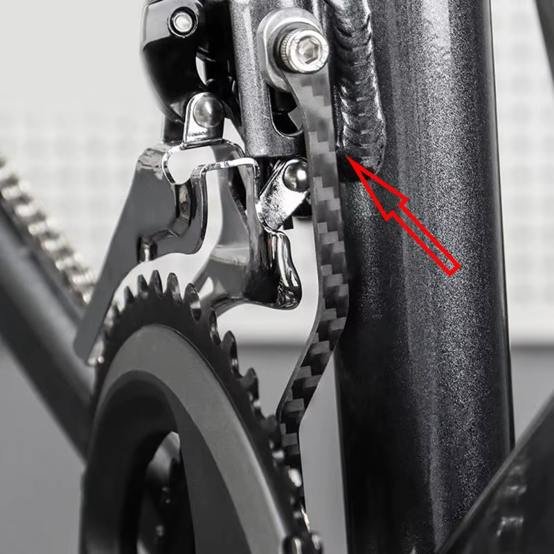 Guide-chaîne en fibre de carbone pour vélo de route