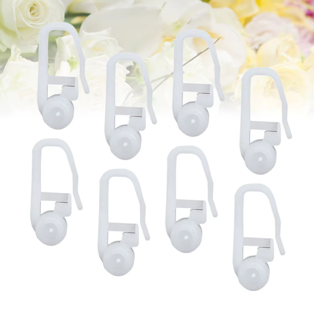100pc rideaux crochets tiges rideau suspendu lit rideau spécial crochet rideau rouleau store cintre piste crochet pour maison rideau outil