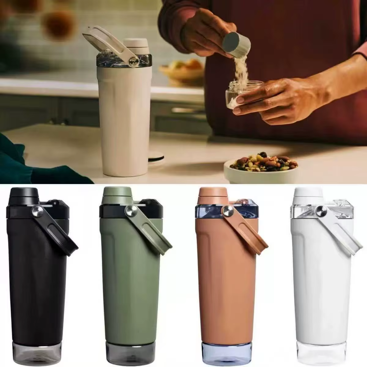 Tasse isolée de sport en acier inoxydable