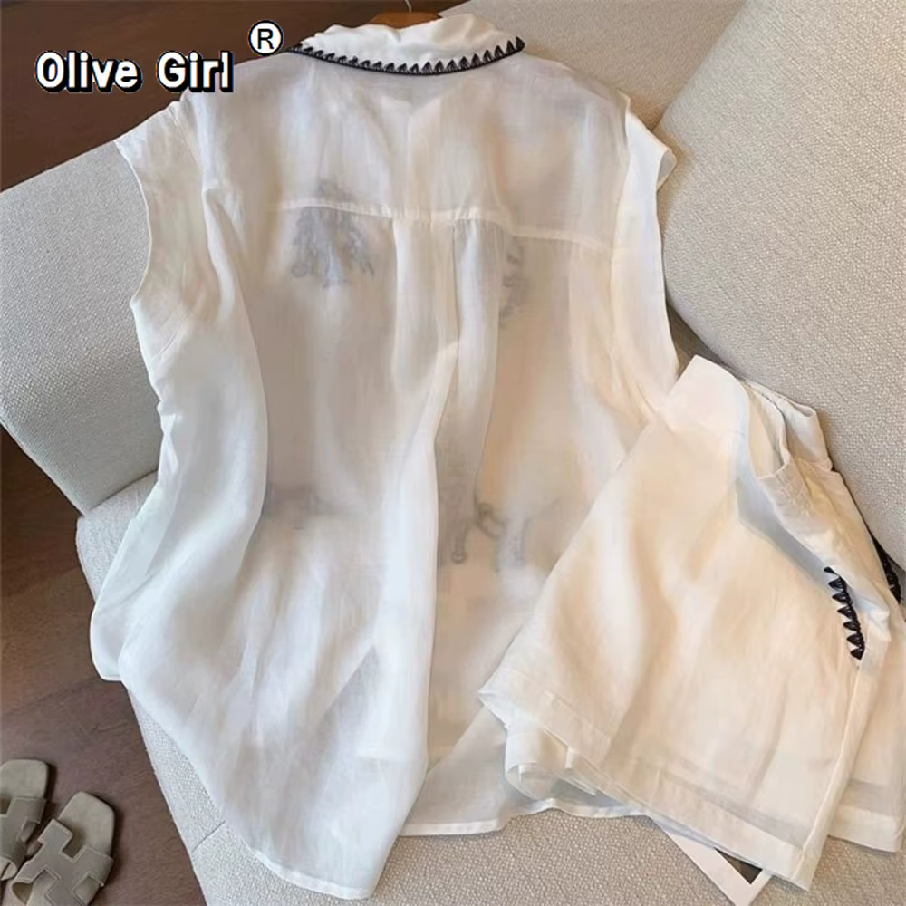 Olive Girl – ensemble Polo et short surdimensionné pour femme