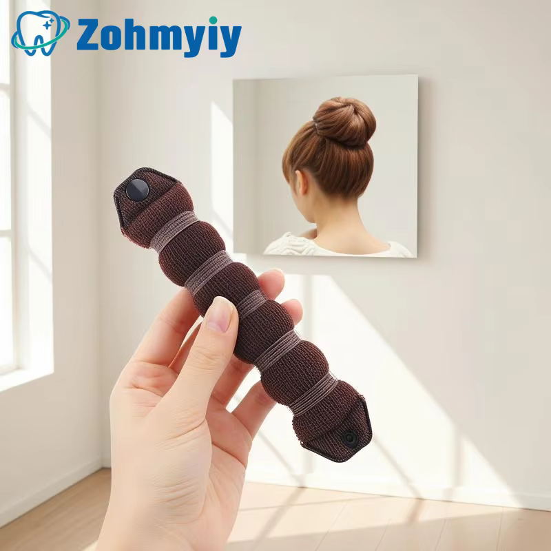 Chignon Magique Noir/Marron, Outil de Coiffure Type Donut, Accessoire pour Cheveux, Épingle à Cheveux pour Femmes, Coiffure DIY, Tresses