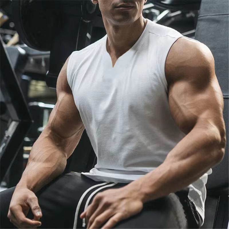 Débardeurs de musculation en coton pour hommes