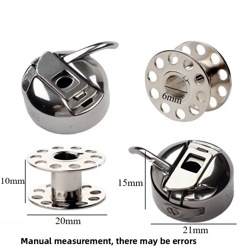 Boîtier de canette + 10 bobines métalliques adaptées à Brother Janome Singer, Machine à coudre domestique, accessoires, outils, 2 pièces