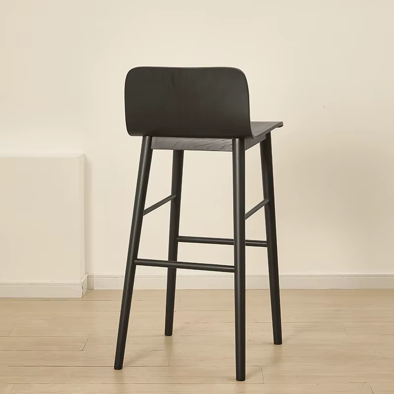 Tabouret de Bar en bois massif de styliste américain moderne, siège haut minimaliste, tabouret de comptoir Vintage du milieu du siècle pour la maison