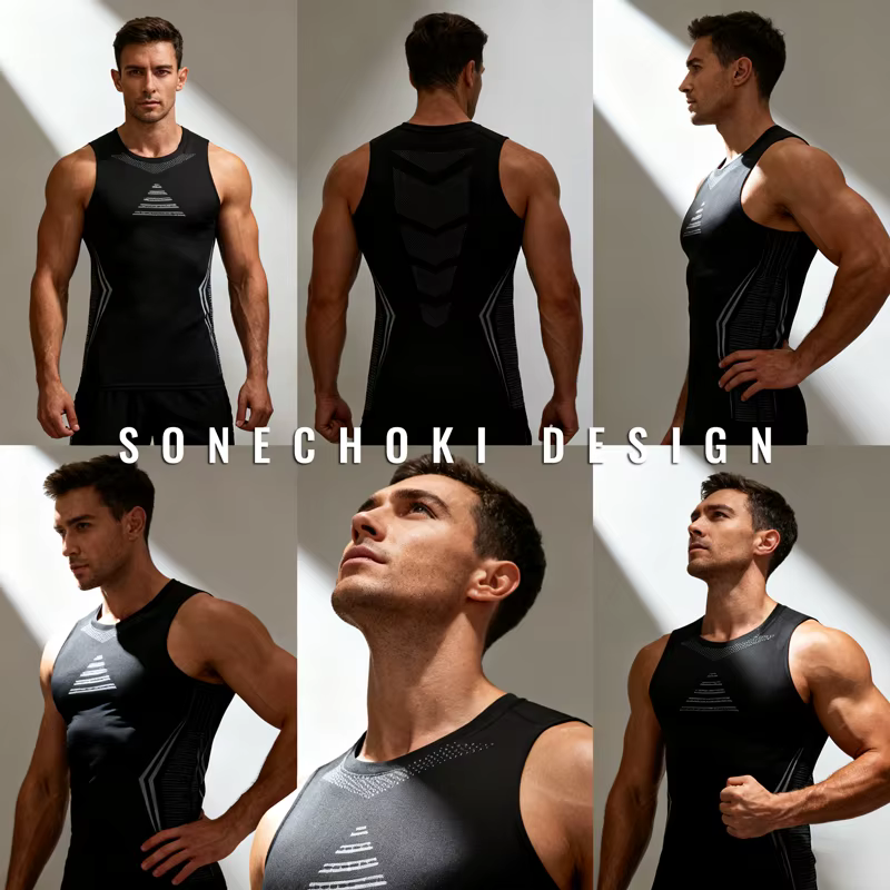 Débardeur de compression sans manches pour homme