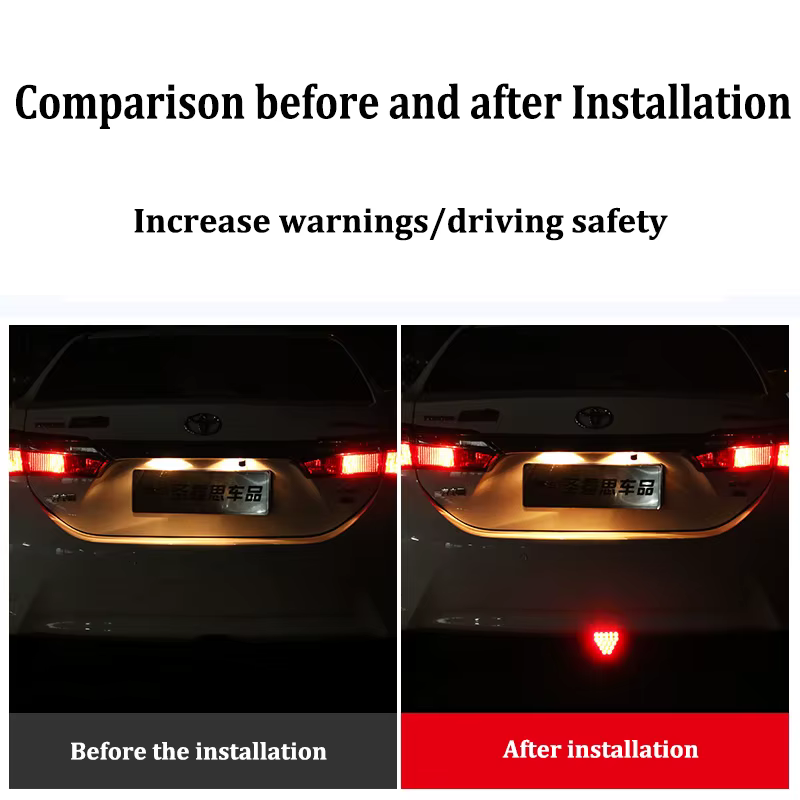 Flash F1 Triangle Style lumière voiture pilote arrêt feux de sécurité sport arrière troisième feu Stop Auto queue avertissement freinage Signal lampe 12V
