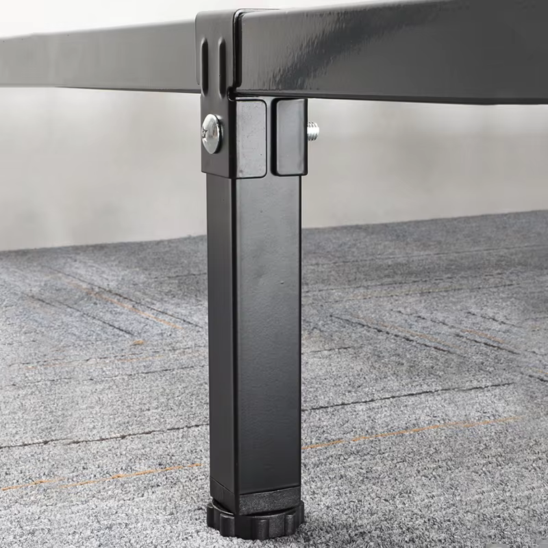 Colonne de support de pied de lit à cadre nervuré, 3 × 3cm, pied de serrage, support latéral de lit, meubles réglables renforcés, fond de lit muet