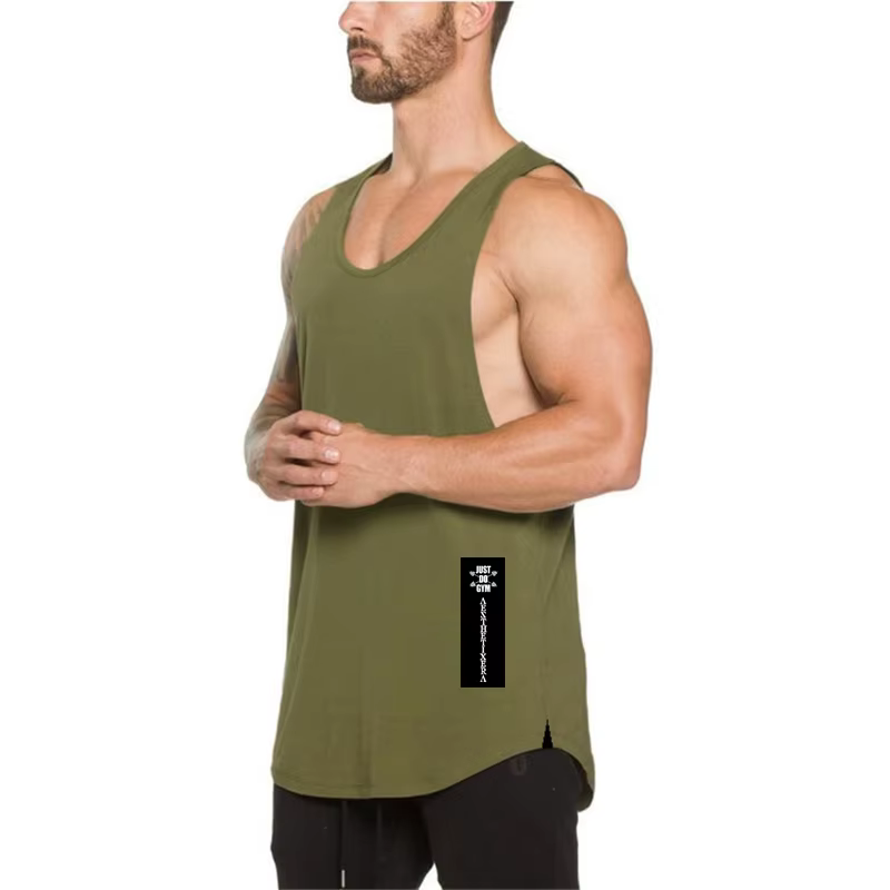 Marque Gym Sport vêtements coton Singlets musculation Stringer débardeurs hommes Fitness chemise Muscle gars sans manches gilets de course