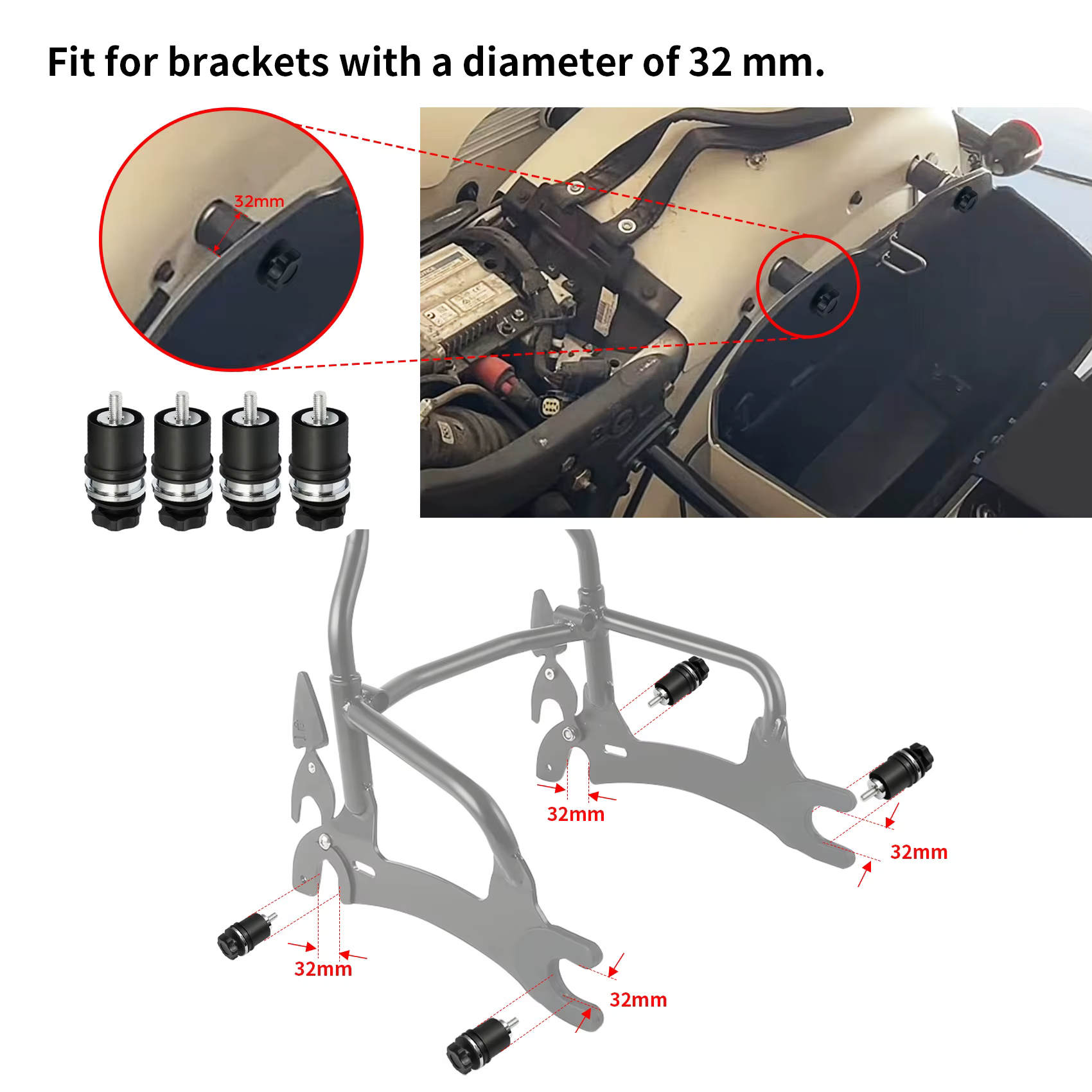 Kit de montage d'accessoires pour sacoches, pour chef indien 2014-2025 Challenger Dark Horse 2020-2025 Roadmaster 2017-2025