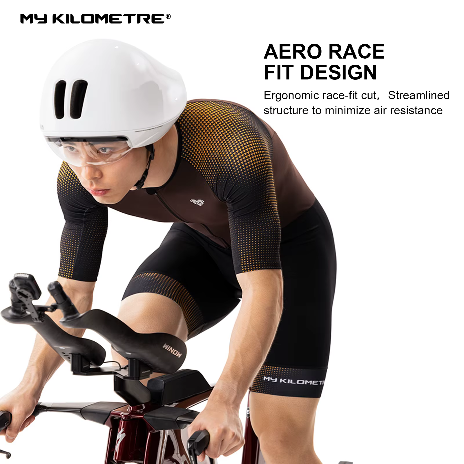 Combinaison de triathlon homme séchage rapide légère à manches courtes noire et violette une pièce pour cyclisme course natation TriSuit MY KILOMETRE