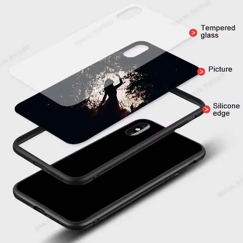 Coque de téléphone Photo à faire soi-même, étui en verre de Silicone pour iPhone 17 Pro Max Air 16 Plus 15Pro 14 13 12 Mini 11
