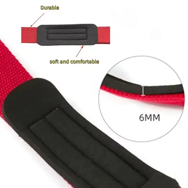 1 Paire de Sangles de Musculation pour Haltères, Ceinture de Soutien pour Soulevé de Terre, Bandes Antidérapantes pour Poignées, Sangles de Poignet, Ceinture d'Entraînement Fitness Auxiliaire