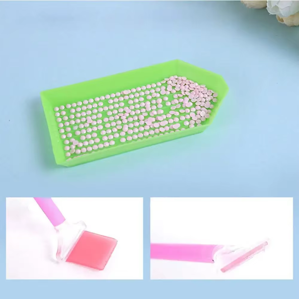 Kit d'outils de stylo de broderie de point de croix de peinture de diamant 5D, accessoires de bricolage, colle de mosaïque, pincettes