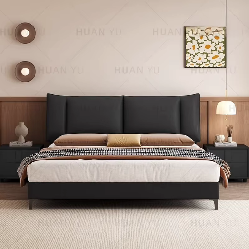 Support de jambe, rangement de lit esthétique, salon moderne, lits de couchage, tables de nuit doubles, accessoires de maison