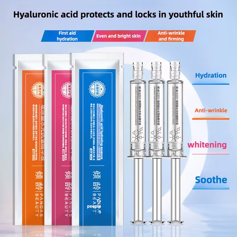 Acide hyaluronique Essence hydratante estompe les ridules visage hydratant éclaircissant Anti-âge raffermissant soins de la peau
