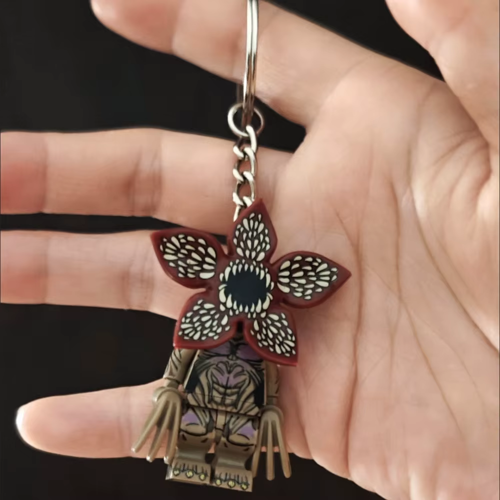 Porte-clés en acrylique Stranger Things, figurines Dustin, Mike, Lucas, Demogorgon, pendentif pour sac à dos, décorations, cadeau