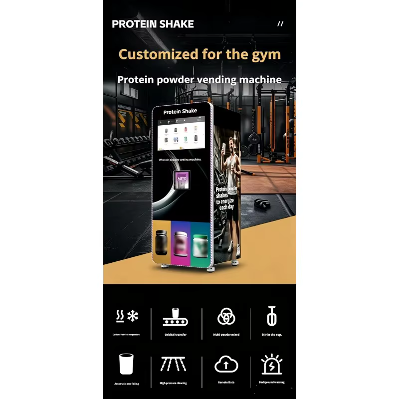 Distributeur automatique de boissons protéinées personnalisées avec écran tactile