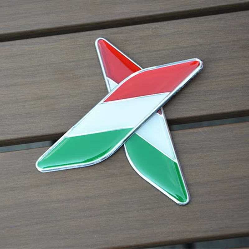 Autocollant d'insigne d'emblème de sport de course automobile pour drapeau italien d'italie