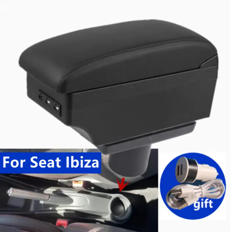 Accoudoir de voiture pour Seat Ibiza, boîte de rangement automatique pour Seat Ibiza 6j Ibiza 6L, modification dédiée 2010 – 2019, accessoires de voiture