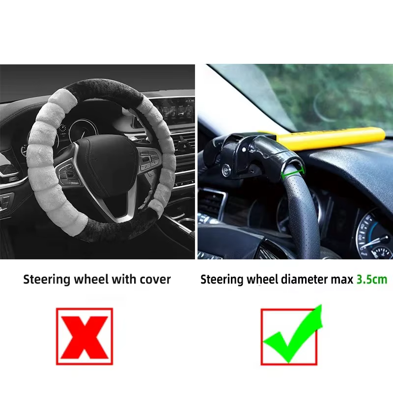 Antivol universel rotatif en T pour volant, antivol robuste pour voiture, dispositif de sécurité et d'immobilisation anti-effraction pour véhicule et fourgonnette