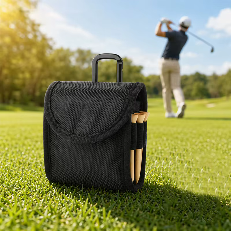 Sac à balles de golf, sac de rangement multifonctionnel avec crochet, emballage portable pour balles, supports pour balles, outils, sac de taille pour extérieur