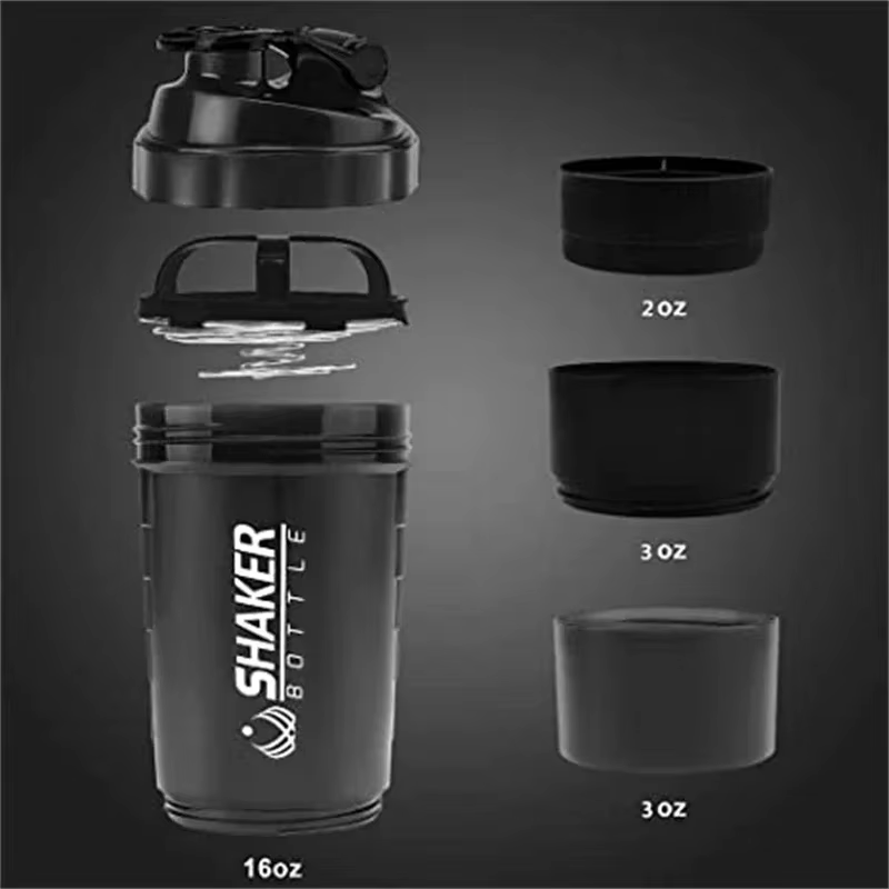 Shaker à protéines Portable avec récipient de stockage de poudre