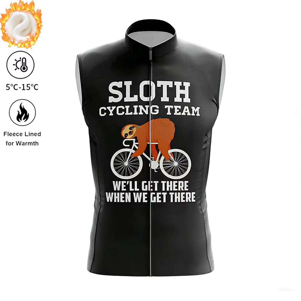 Paresseux équipe hiver cyclisme gilet homme