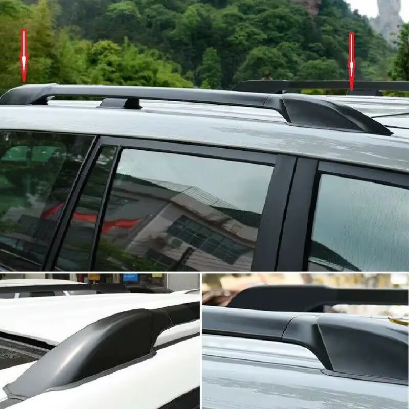 Cache de protection pour rails de galerie de toit en ABS pour Toyota RAV4 2006-2012, 4 pièces