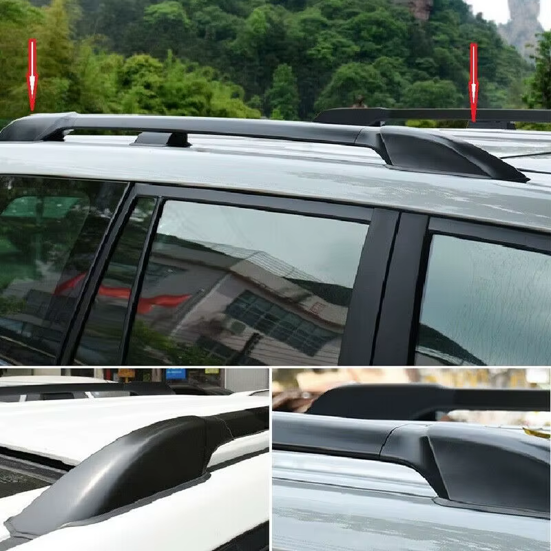 Pour Toyota RAV4 2006 2007 2008 2009 2010 2011 2012, barre de toit en ABS noire, protection des extrémités des rails, coque de remplacement, 4 pièces