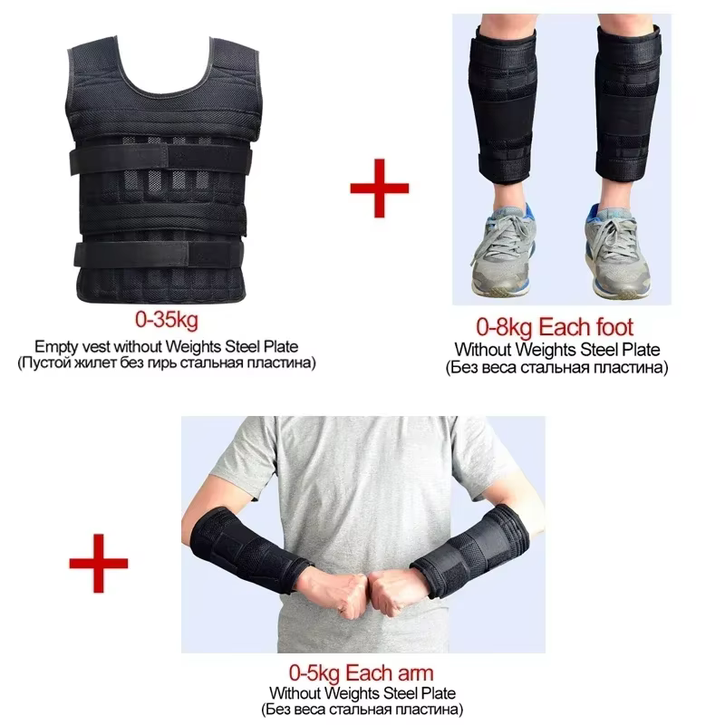 Nouvelle veste d'entraînement équipement de Fitness de gymnastique 15/35KG gilet de poids de chargement réglable